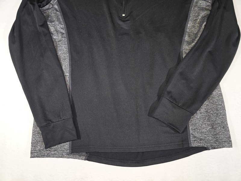 Zone Pro Athletic Quarter Zip Pullover Active Black Gray Size XL gallery