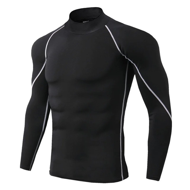 Men’s Quick Dry Long Sleeve Compression Gym Shirt Running Fitness Sports Gift gallery