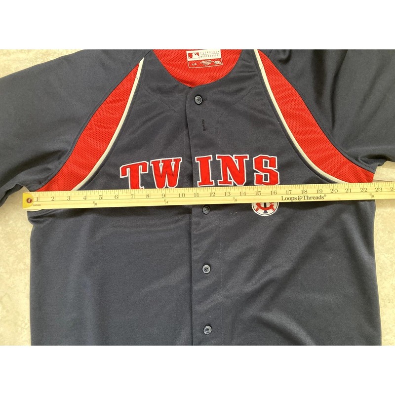 MLB Minnesota Twins Baseball Jersey Mens Large Embroidered Blank Merch No Name gallery