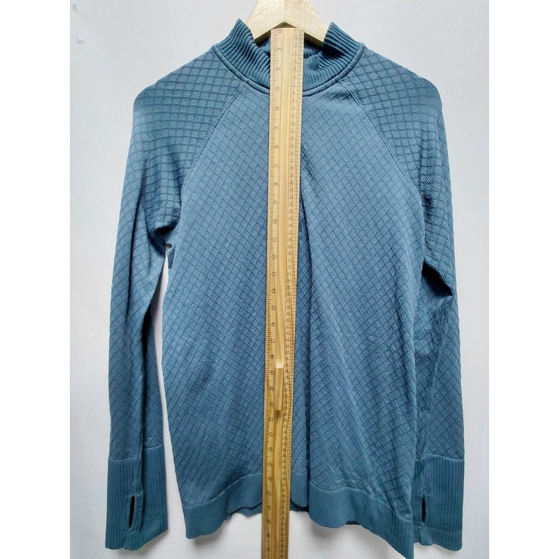 Lululemon Tip Blue 1/2 Zip Pullover Top Knit Long Sleeve Women See Measurements gallery