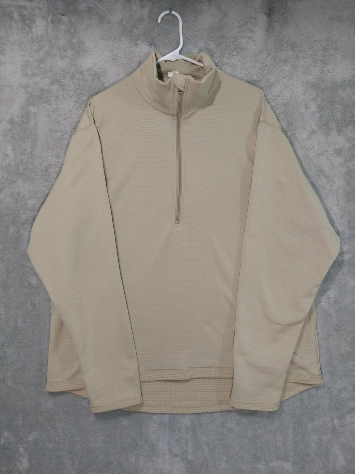 Kenyon Shirt Mens XL Beige Waffle Knit Thermal 1/4 Zip Long Sleeve Pullover gallery
