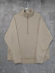 Kenyon Shirt Mens XL Beige Waffle Knit Thermal 1/4 Zip Long Sleeve Pullover
