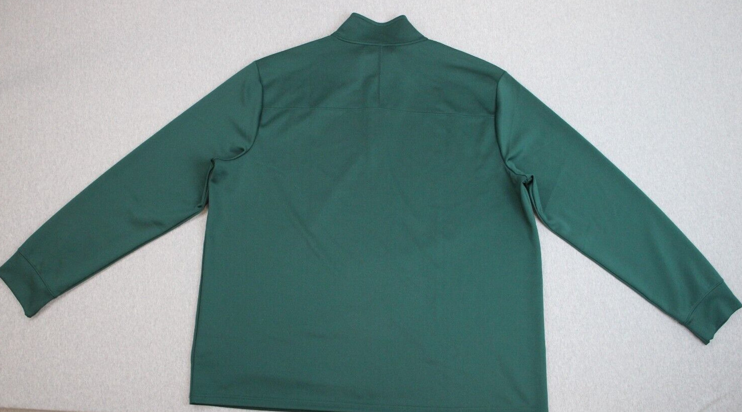 Lands End Shirt Men XL Green Stretch Mock Neck 1/4 Zip Long Sleeve gallery