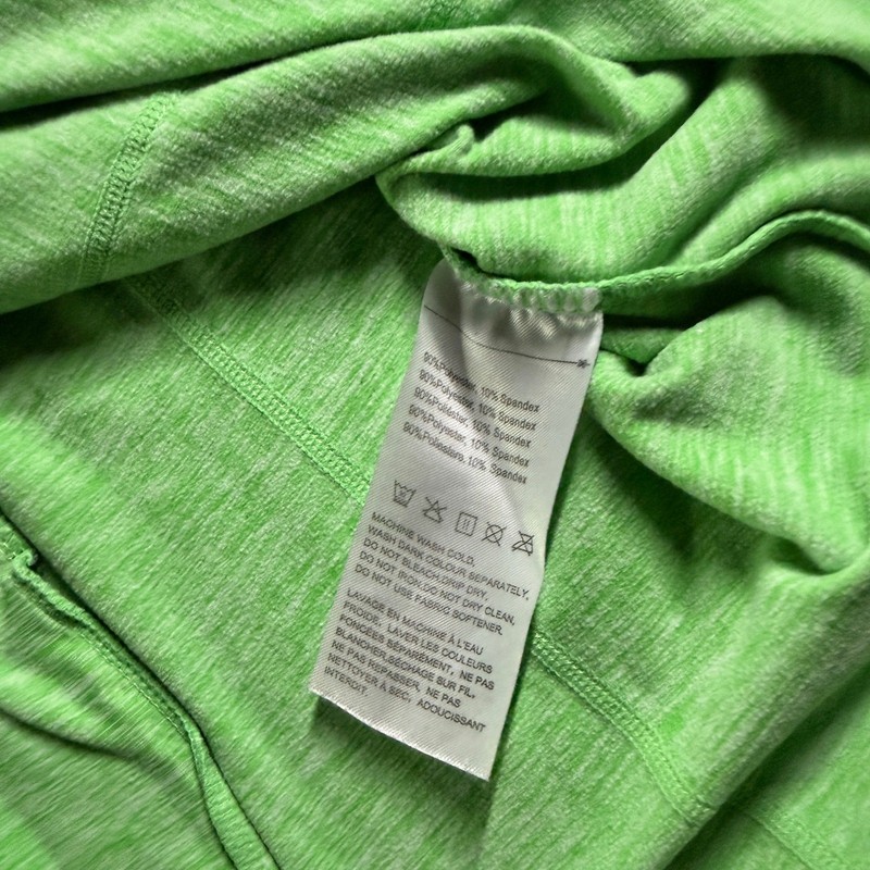 Baleaf Heathered Quarter Zip Running Pullover Men XL Lime Green gallery