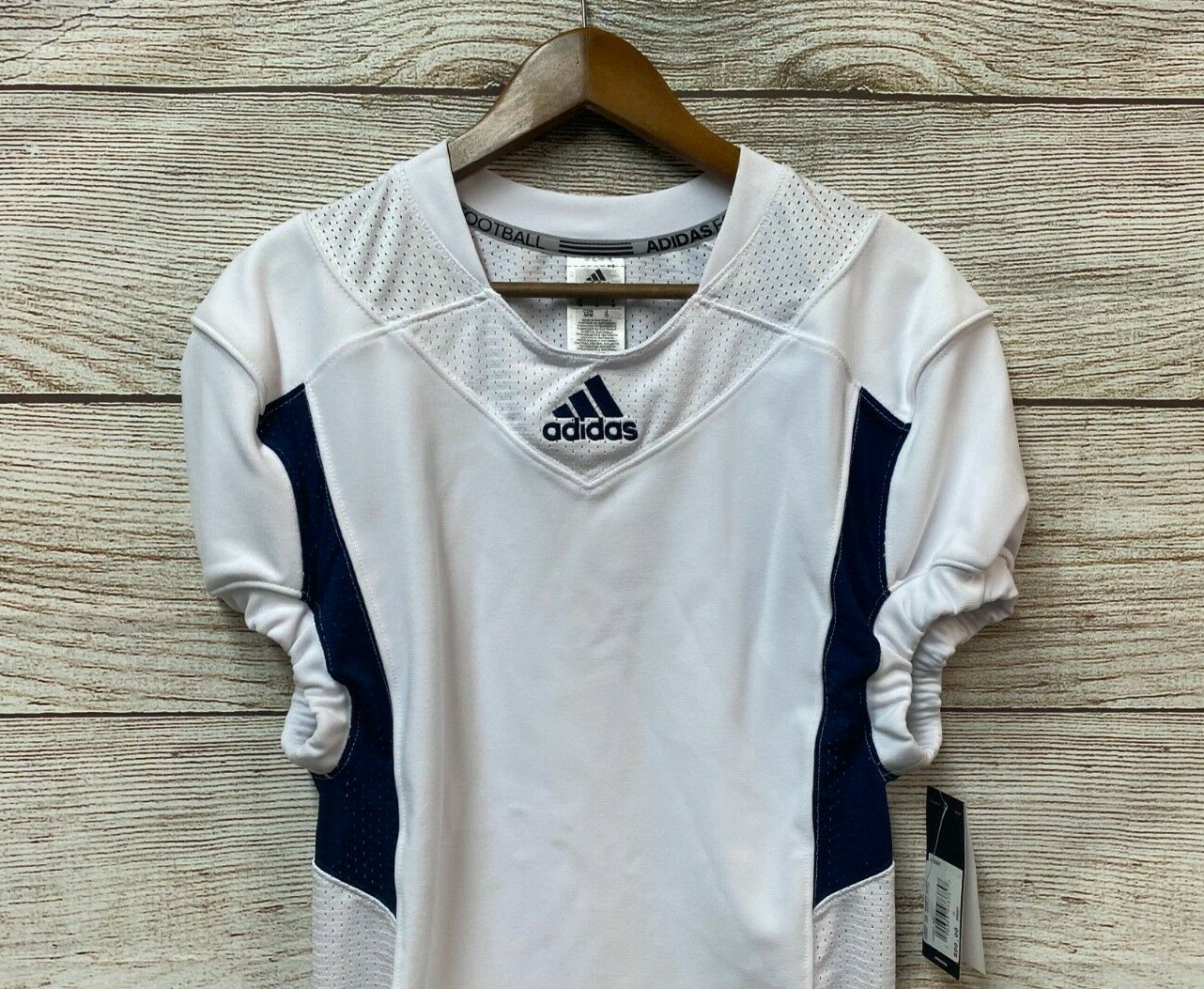 Adidas Techfit Football Shirt Mens Medium White & Blue Compression Shirt New $80 gallery