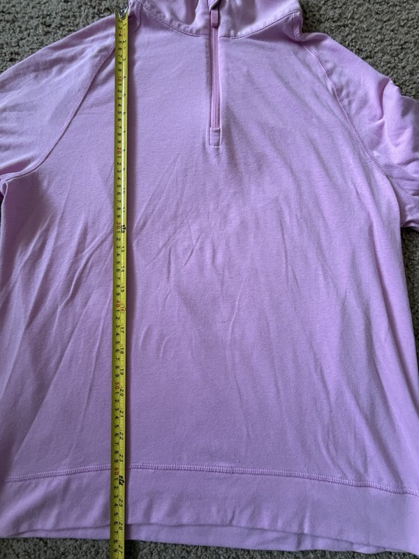 G/FORE Long Sleeve Quarter Zip Pullover Shirt Pink Big Logo Golf Large JBHS gallery