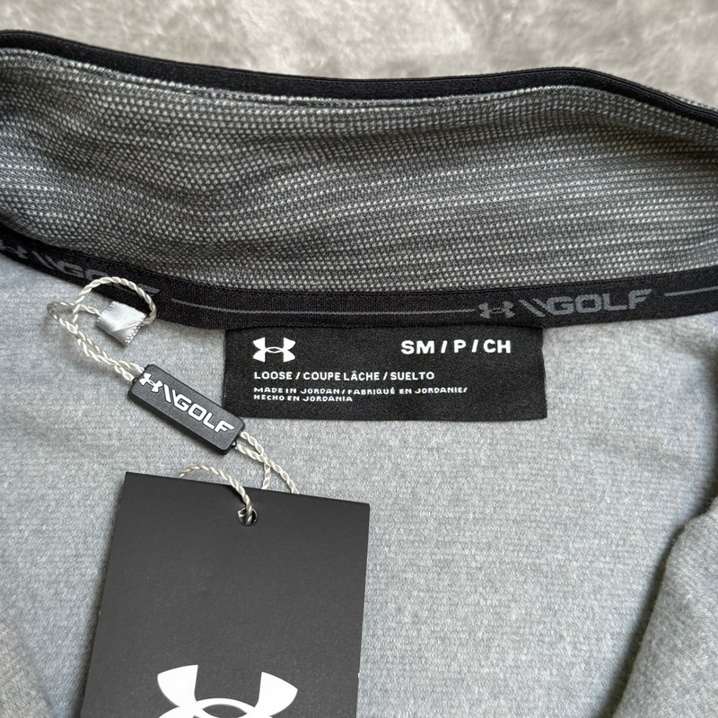 Under Armour Tempo Fleece Golf Shirt Mens Small Gray 1/4 Zip Pockets New NWT gallery