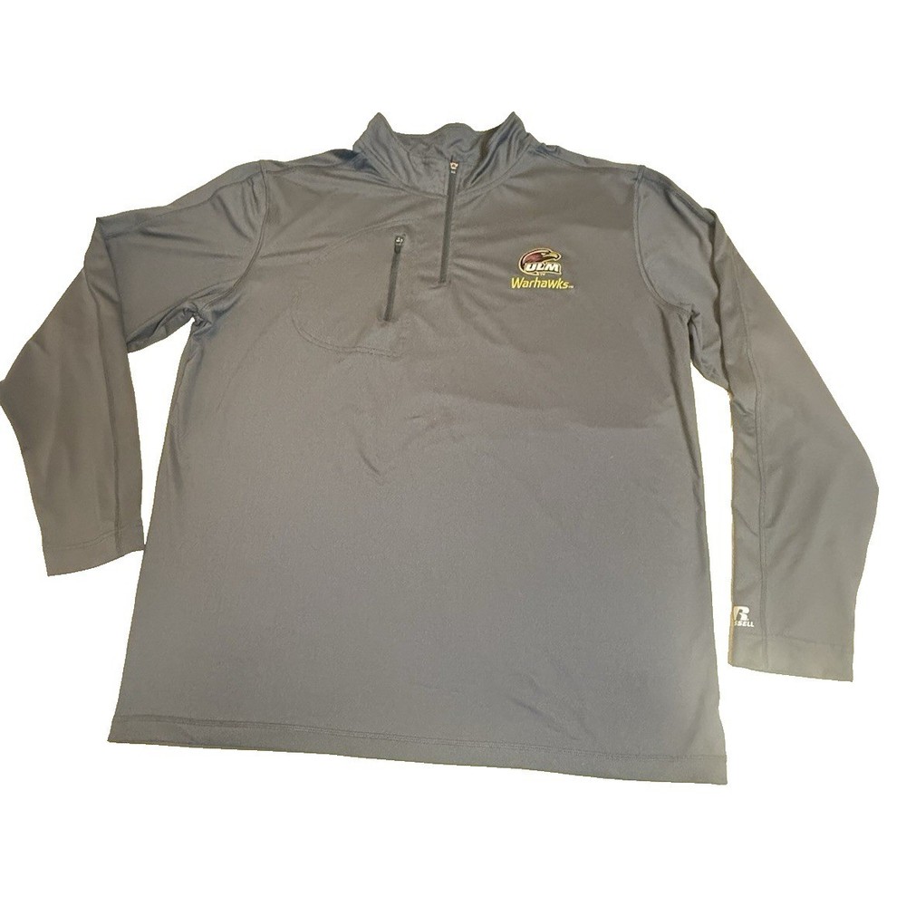 ULM Warhawks 1/4 Zip Pullover Men's Size XL Gray Long Sleeve-548