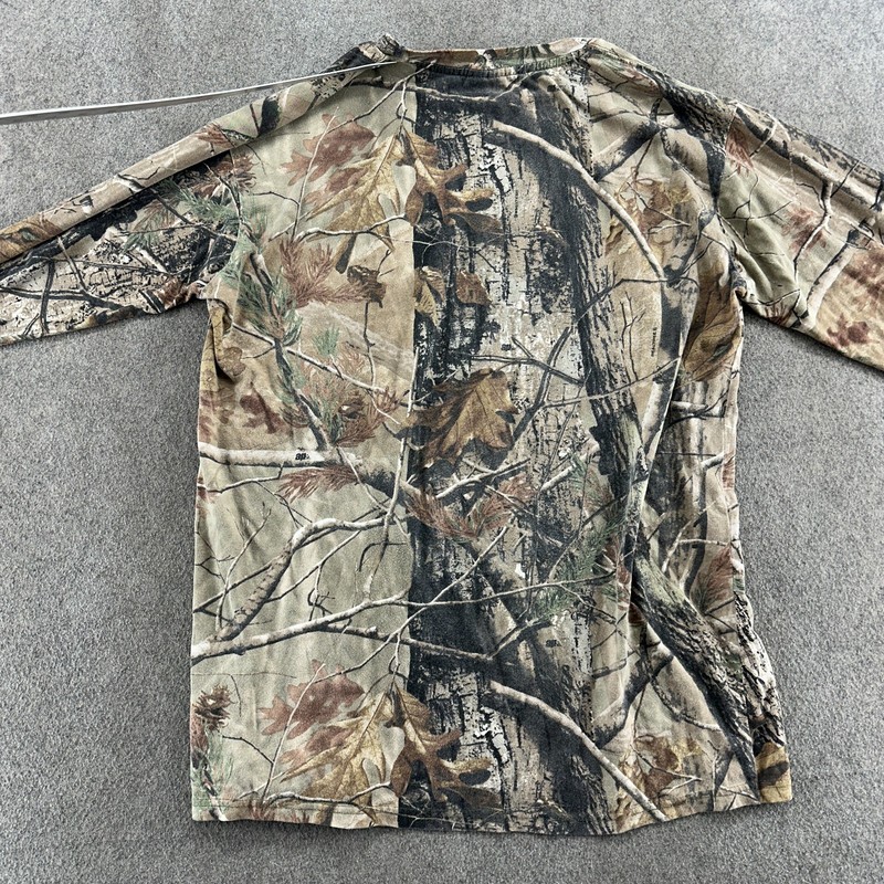 Real Tree Shirt Mens 2XL Brown Green AP Camo Hunting Outdoor Long Sleeve gallery