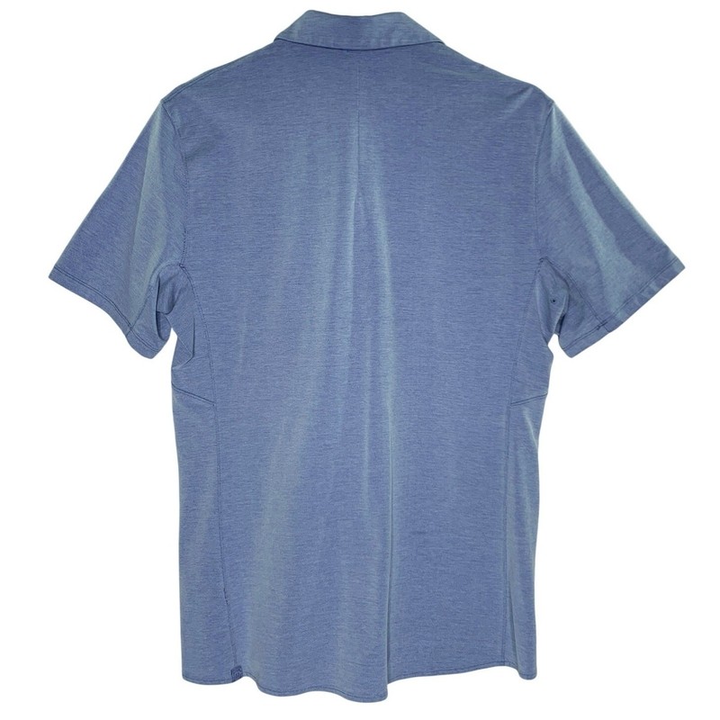 Lululemon Commission Short Sleeve Shirt M Harbor Blue Sweat Wicking gallery