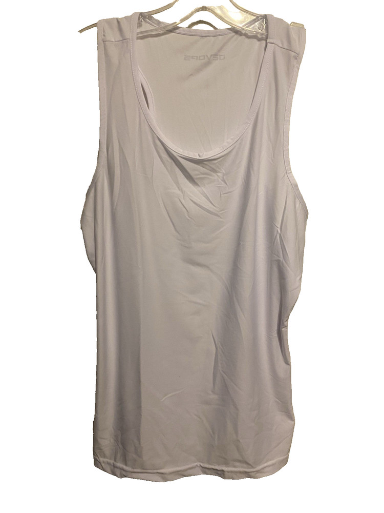 Devops Sleeveless Men's Size Medium Stretch Tank Top White Muscle Shirt NWOT