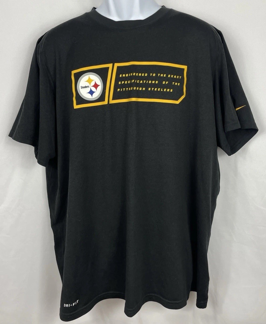 Nike Dri Fit On Field Pittsburgh Steelers T-Shirt Men’s Size XL Black gallery