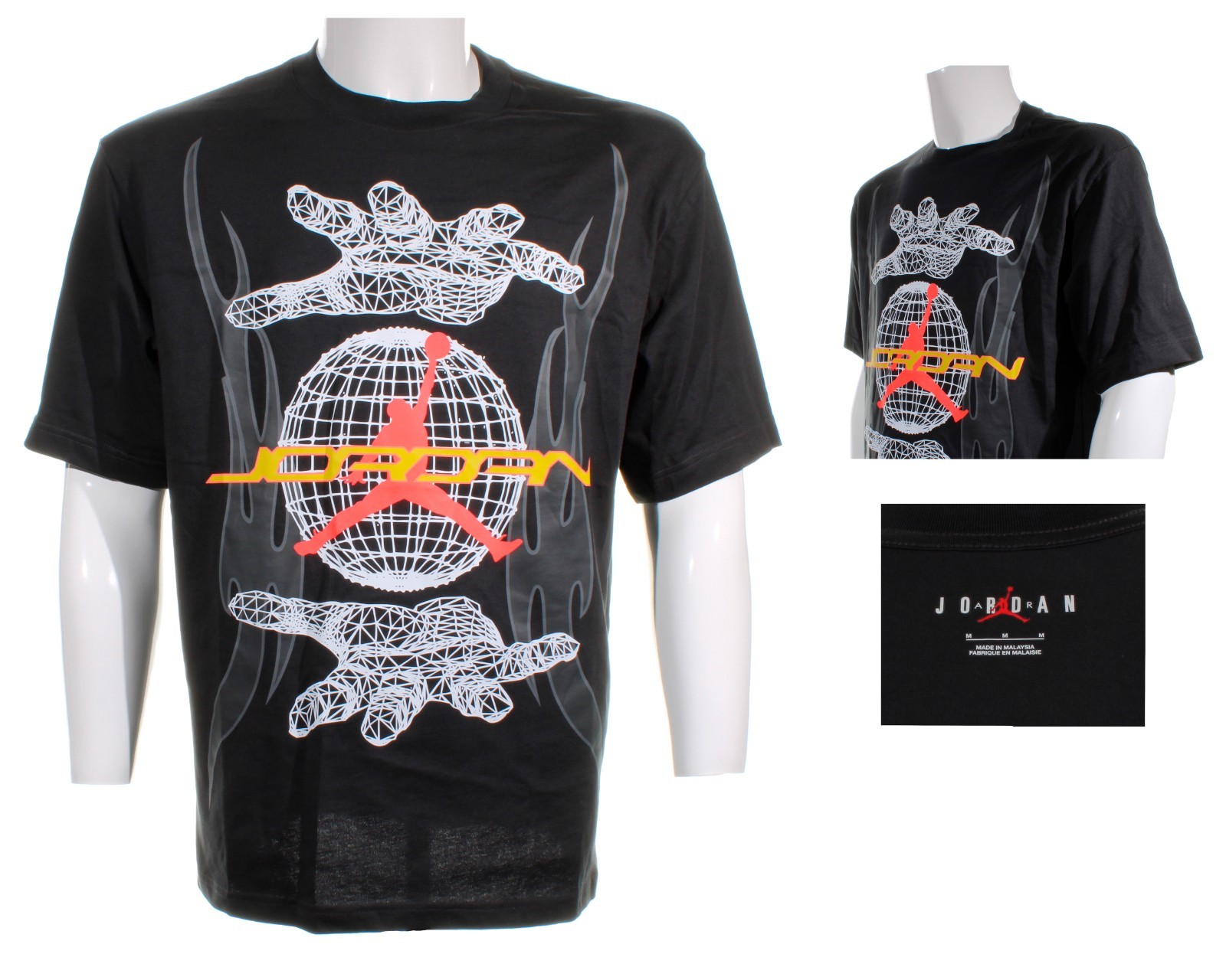Nike Jordan Men's Jordan Hands Graphic T-Shirt Black Size Medium NWT gallery