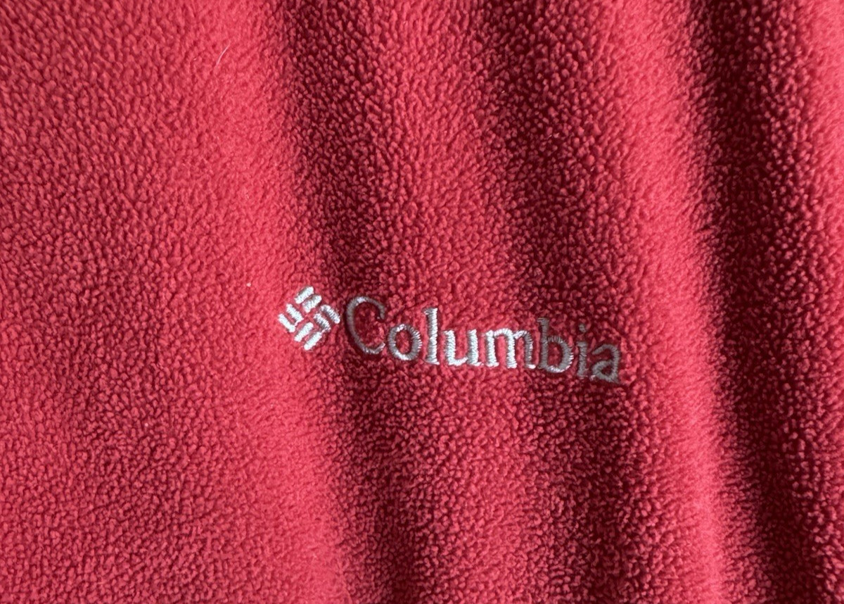 Columbia Men's Pine Ridge Quarter Zip Fleece Pullover Red and Gray XXL gallery