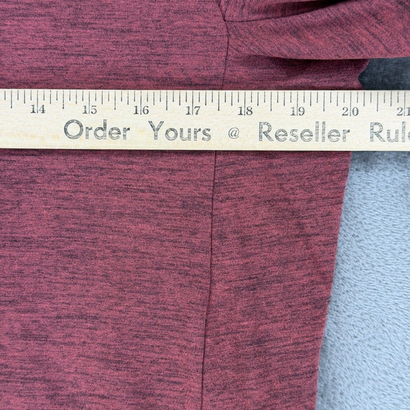 Lululemon Surge Warm Half Zip Mens Medium Heathered Dark Red Running Pullover gallery