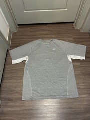 Reebok Men’s Performance Training T-Shirt Grey/White Two-Tone Athletic Tee XL