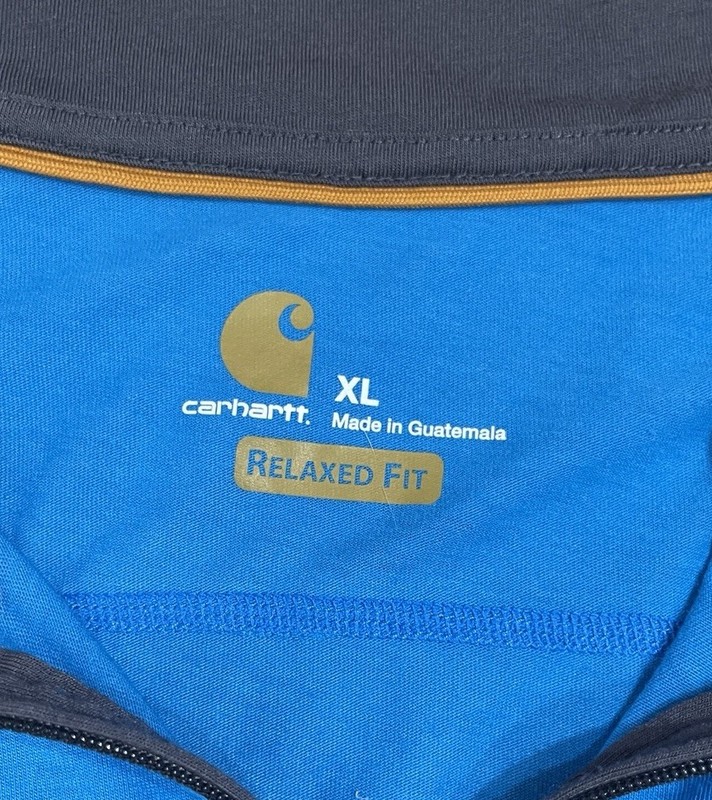 Carhartt Force Extremes 1/4 Zip Pullover Blue Relaxed Fit 102051 Size XL Stretch gallery