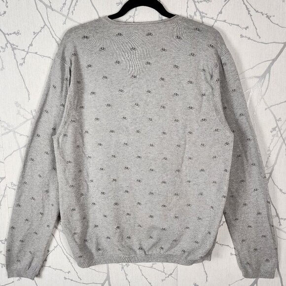 Le31 Gray Bicycles Printed Cotton Modal Crewneck Long Sleeve Tee | Men's L gallery