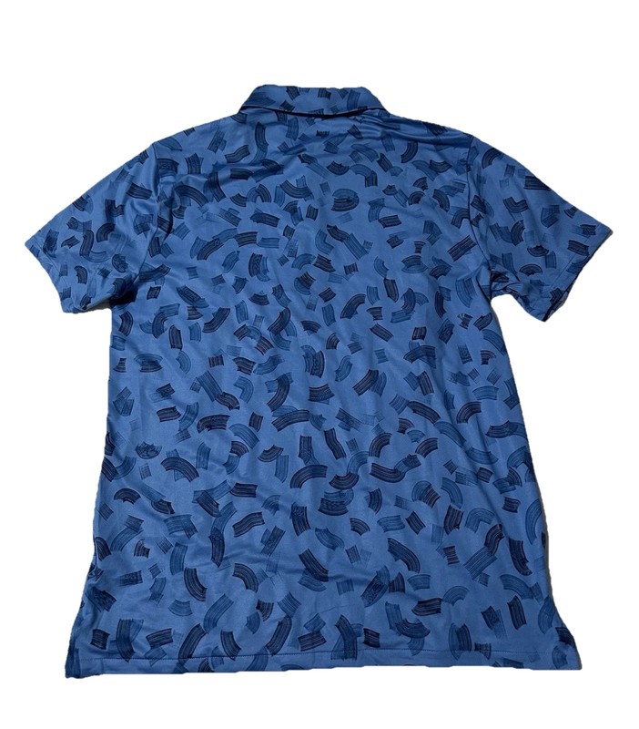 Nike Dri-FIT Tour Micro Print Golf Polo FD5739-402 Blue Men's Size Large gallery