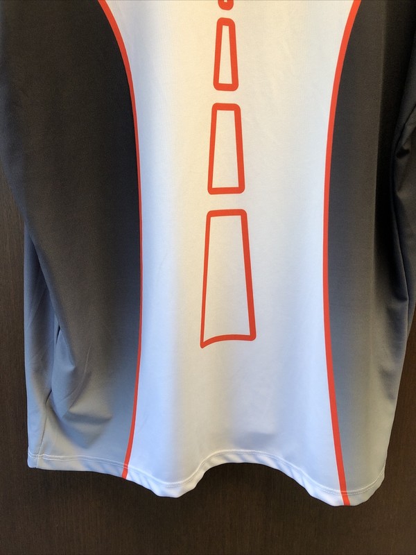NWOT Sugoi 2XL White Black Gray Road ID Activewear Short Sleeve Tshirt Mens gallery