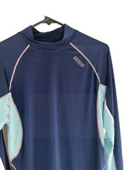 DRSKIN Men’s Blue/Green Long Sleeve Compression Shirt Size “XL”high Neck