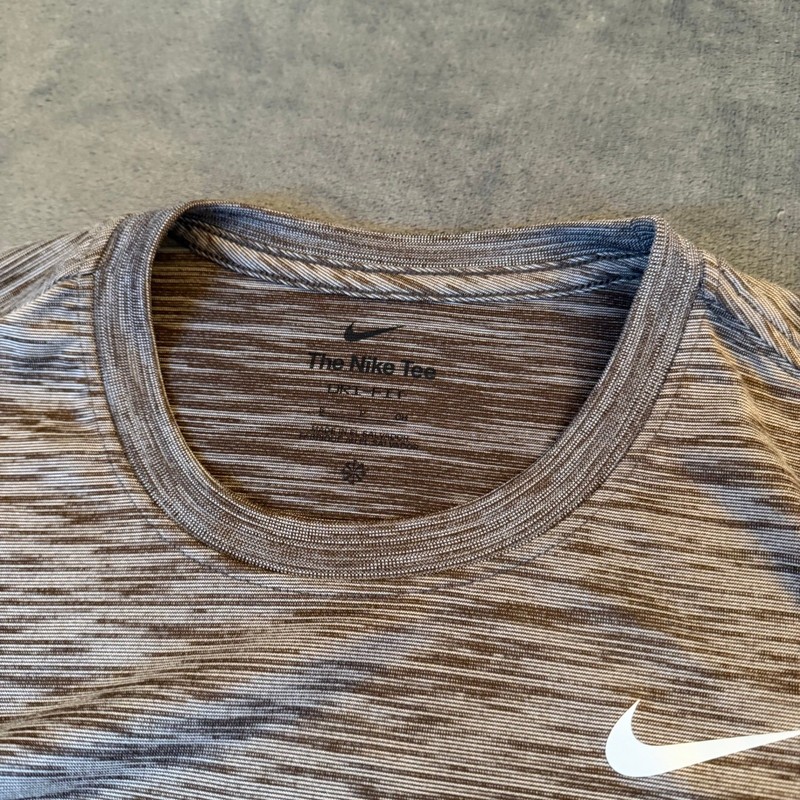 Nike Dri-FIT Training T-Shirt Short Sleeve Athletic Heather Brown Mens Small NWT gallery