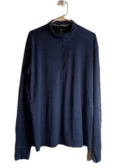 KUHL Mens Alloy 1/4 Zip Pullover Hiking Outdoor Top Base Layer Blue – XL