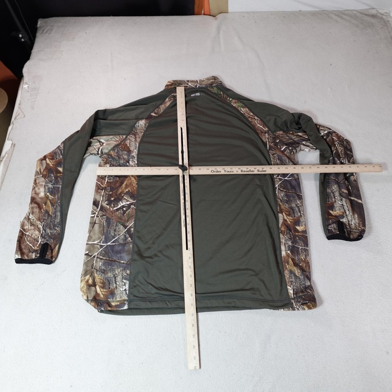 GSX Camo Pullover Shirt Mens 2XL Green Quarter Zip Hunting Outdoor Performance gallery