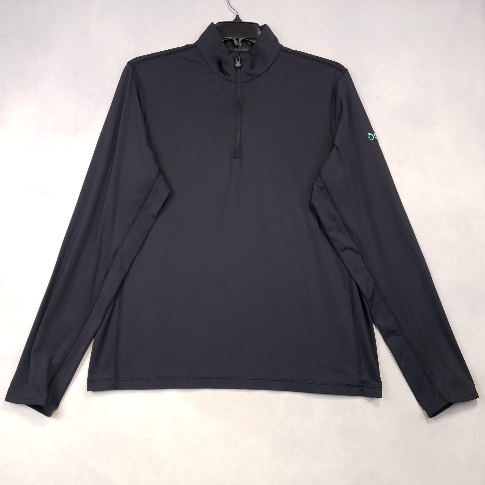 Greyson 1/4 Zip Pullover Mens Large Black Long Sleeve Performance Stretch Golf gallery