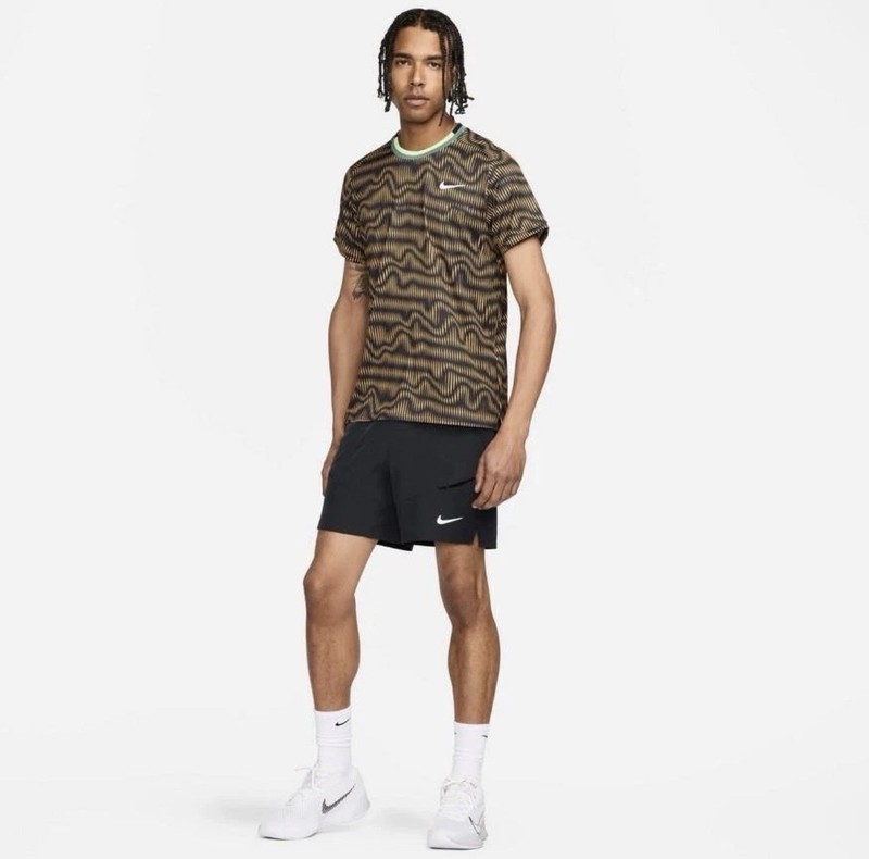 Men’s Nike Court Advantage Tennis Top Alcaraz Multicolor FD5322-010 Size Large M gallery