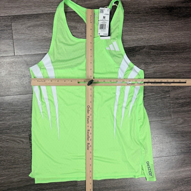 ADIDAS Adizero NYC New York Pro Elite Running Singlet Men's M Lime JY6999 gallery