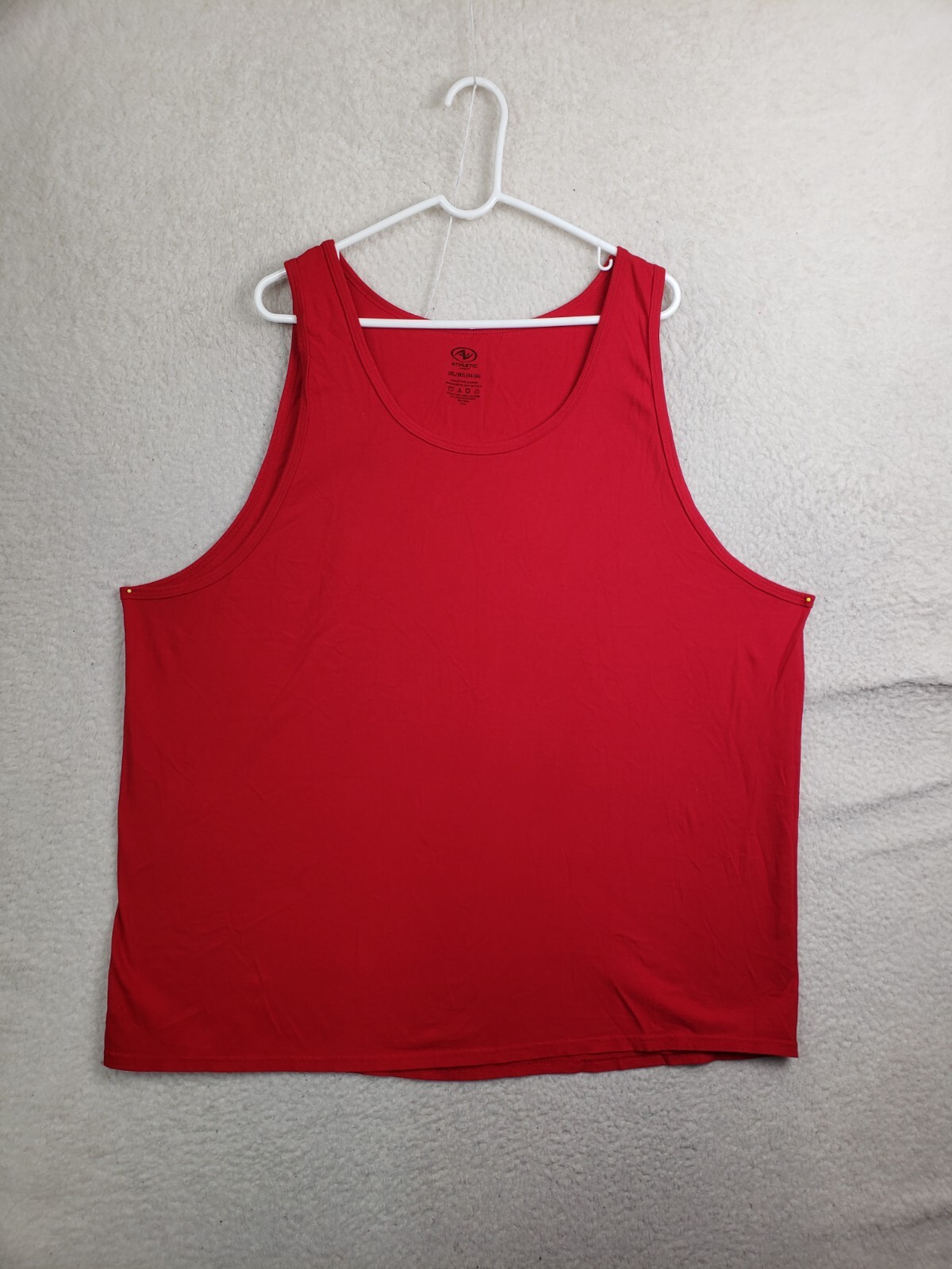 Athletic Works Men Top 3XL Red 100% Cotton Sleeveless Crew Neck Active Tank gallery