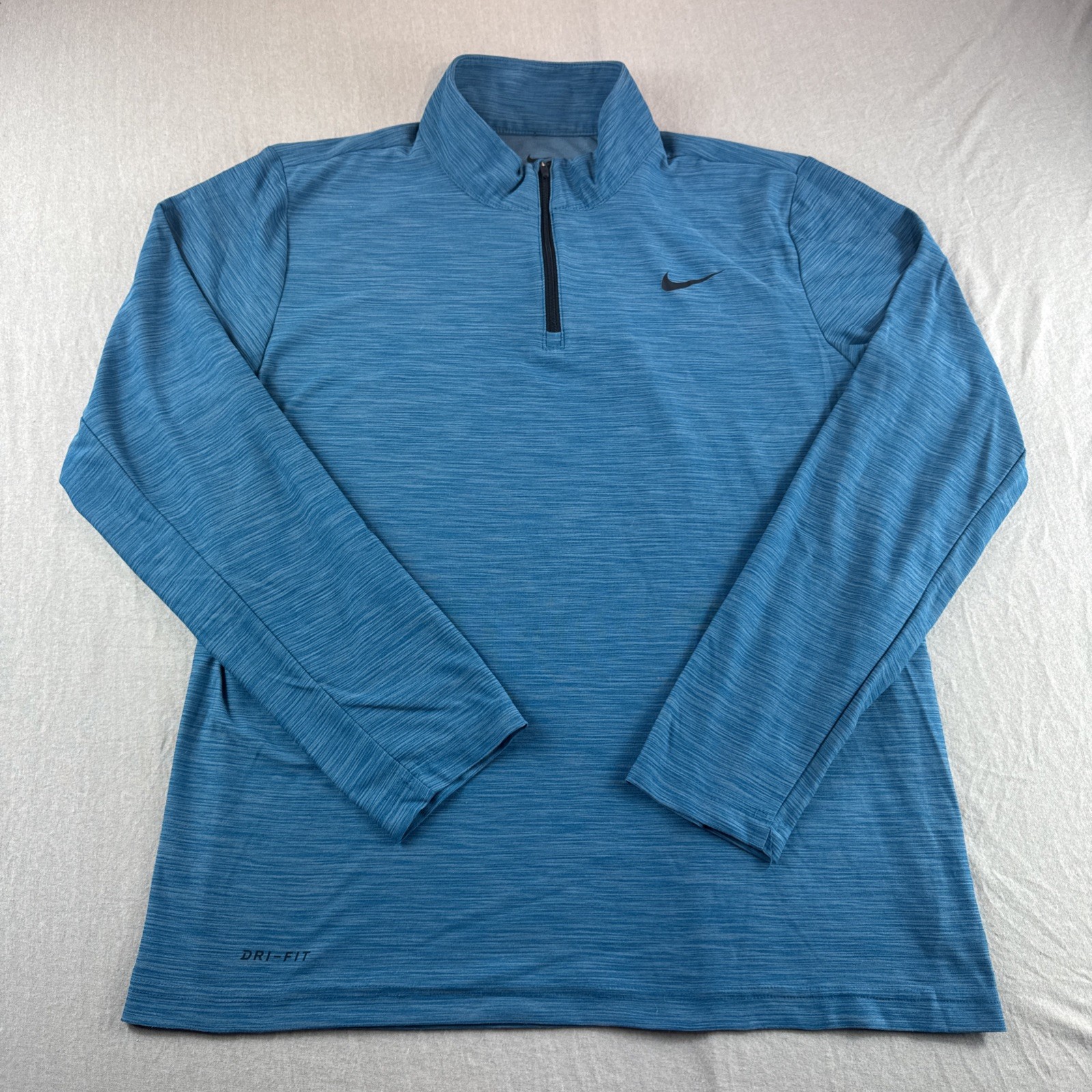 Nike Dri Fit Pullover Mens M Blue Long Sleeve Sweatshirt Gym Running 940177-301 gallery