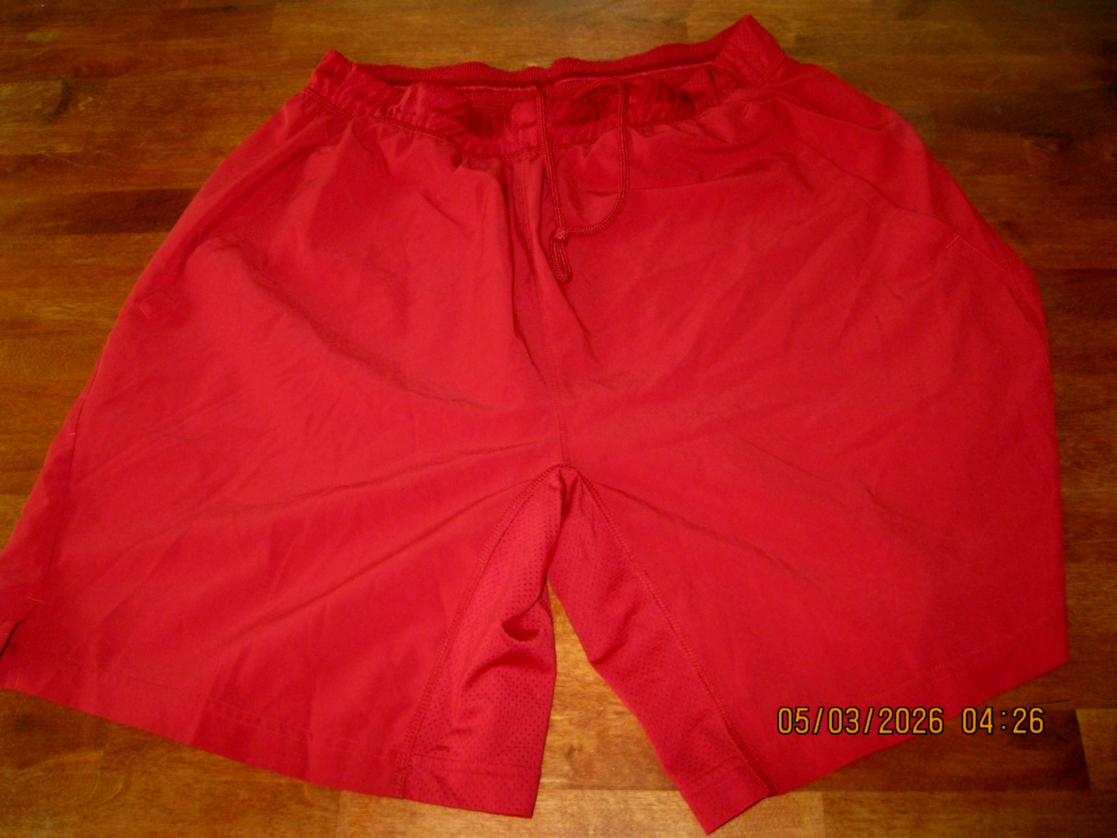 EUC Indiana Hoosiers adidas Athletic Shorts Men's RED SZ LG POCKETS gallery