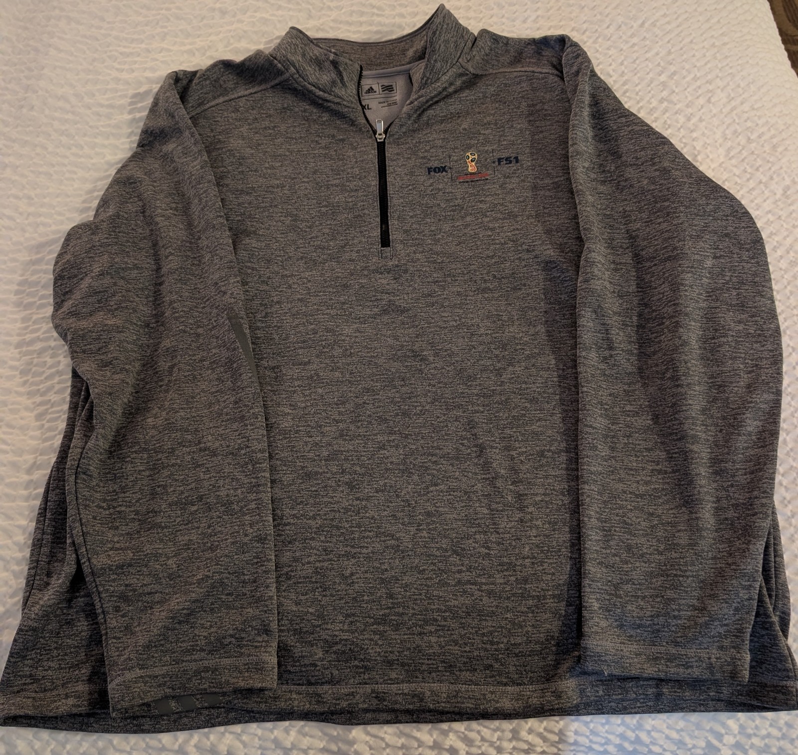 2018 FIFA World Cup Adidas Half-Zip Sweatshirt Mens XL Russia Fox Sports gallery