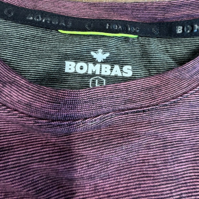 Bombas HexTec Merino Wool Tencel Long Sleeve Maroon Space Dye Men L FINAL SALE gallery
