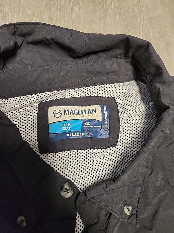 Magellan Laguna Madre Black Distressed Fishing Lightweight Shirt Mens 3XL gallery