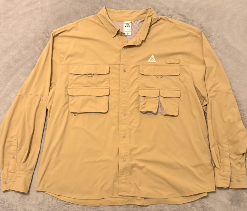 Men’s Size XXL Nike ACG Orb Weaver Dri-FIT ADV UV Long-Sleeve Button-Up Shirt gallery