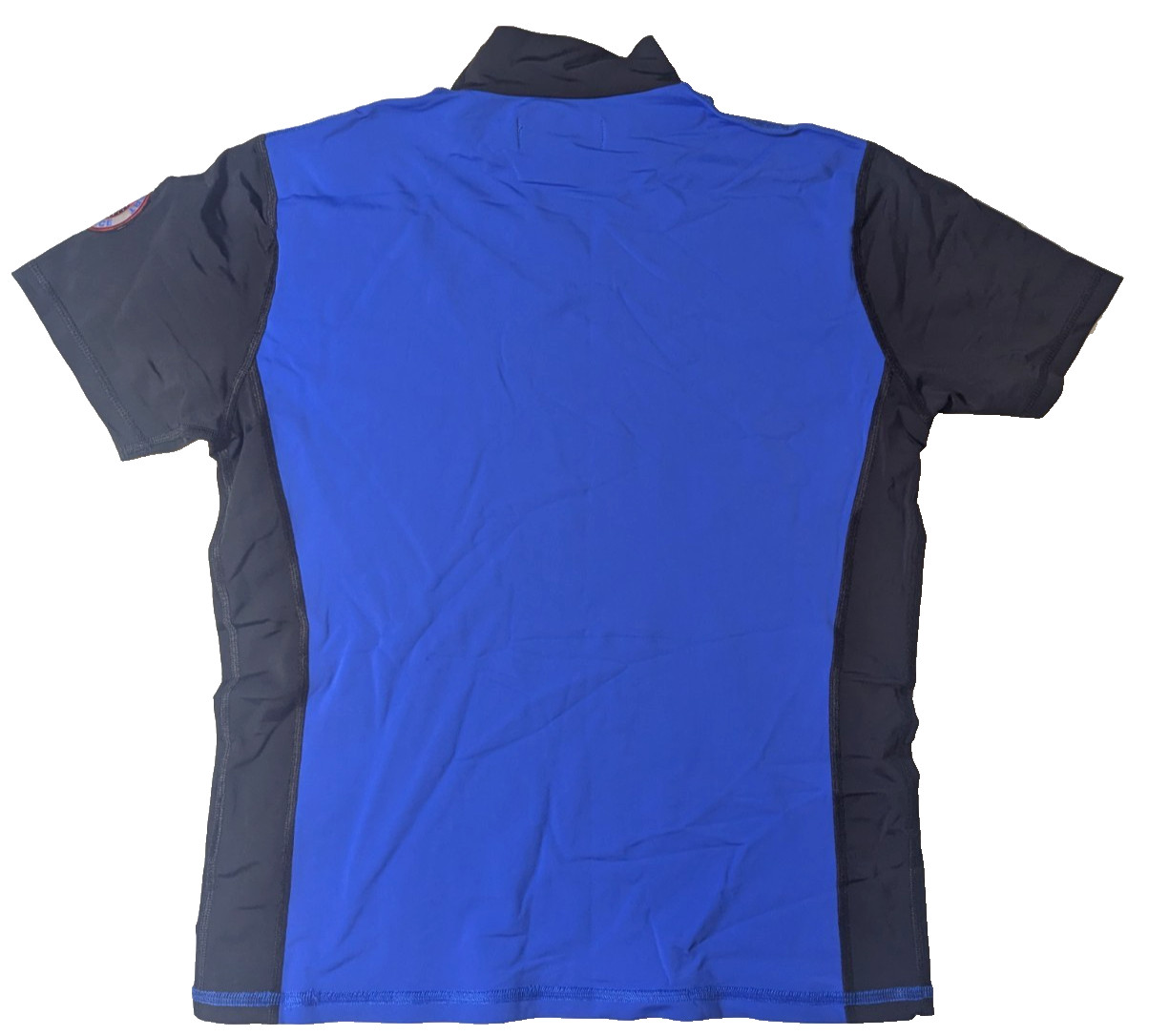 VTG 90s Ralph Lauren Polo Sport Dive Service Rash Guard Mock Neck Blue Black XL gallery