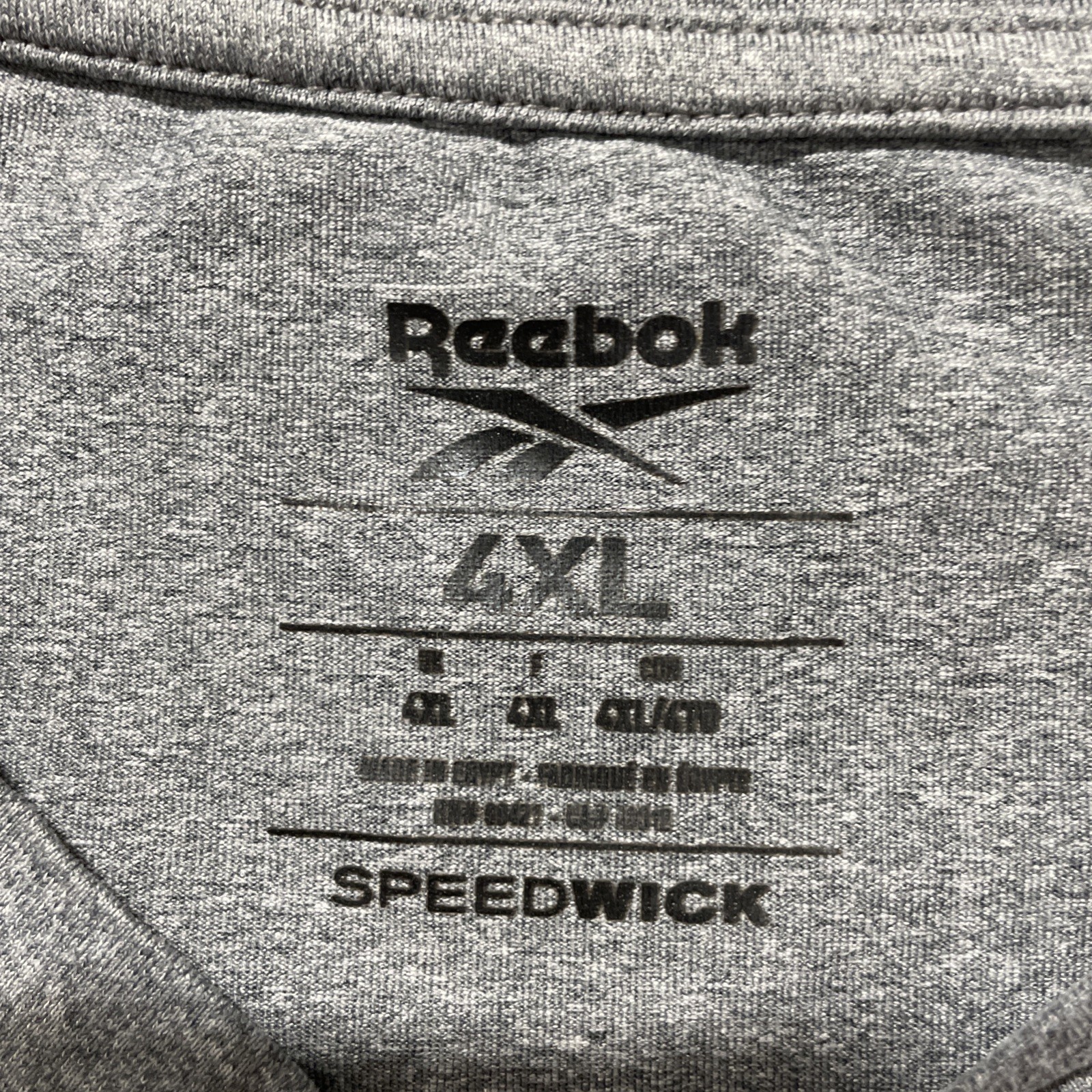Reebok Long Sleeve Shirt Mens 4XL 4X Speedwick Gray Gym Performance Tee gallery