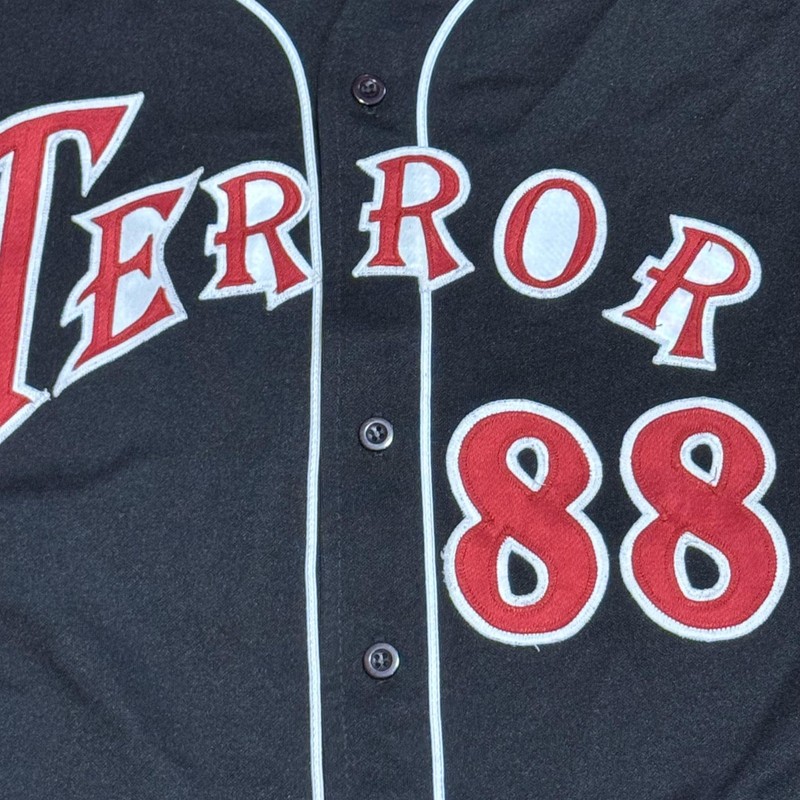 Teamwork Terror 88 Rapp Jersey Mens Large Black Baseball USA Flag Patch gallery