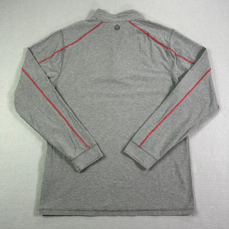 Tasc Performance Men's 1/4 Zip Pullover Small Grey SMU Mustangs Long Slv Bamboo gallery
