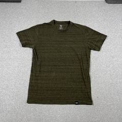 SAXX Shirt Stretch Casual Mens Sz M Green Heather Short Sleeve Pima Cotton Blend