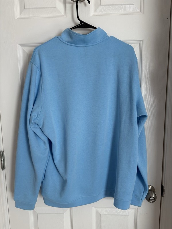 Adidas Men’s Elevated Quarter Zip Blue Pullover Size Large ADVR0884 gallery