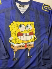 SPONGEBOB SquarePants Graphic Hockey Jersey Men’s XXL Nickelodeon NEW