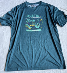 Men’s 2026 Half Marathon 5K 35th Anniversary Run Austin TX Runner Shirt L