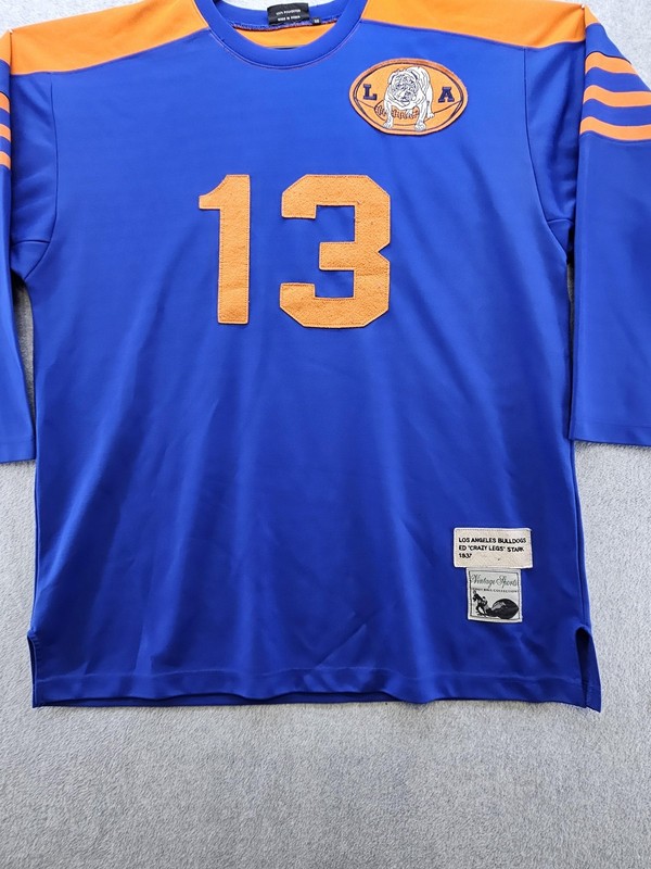 Vintage Sports Shirt Mens EU 56 Blue Football Jersey 3/4 Sleeve Pullover gallery