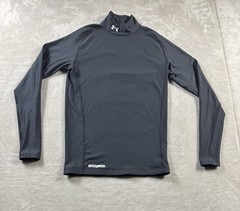 Under Armour ColdGear Compression Mock Neck Shirt Mens Large Black Thermal
