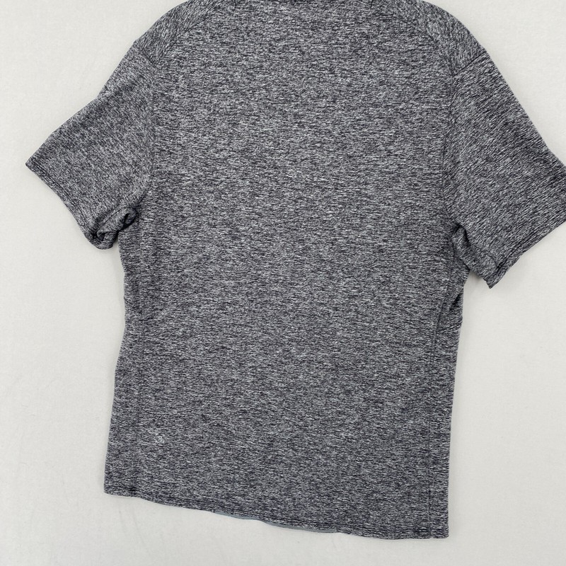 Lululemon Mens Crewneck Basic Tee Size Medium Black Gray Space Dye Short Sleeve gallery