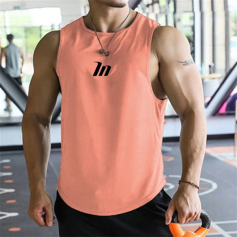 IN Vests Sportswear Fitness Man Gyms Clothing Singlets Gym Shirt Tank Top Vest M gallery